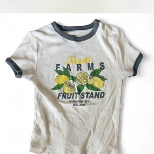 White Graphic Baby Tee